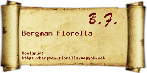 Bergman Fiorella névjegykártya